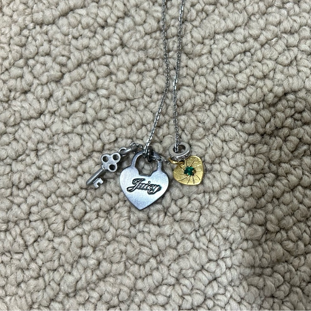 silver juicy couture necklace